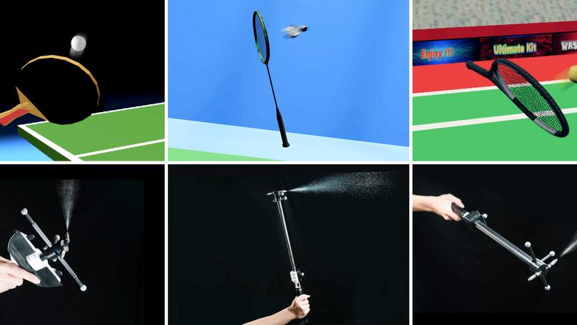 AirRacket: Perceptual Design of Ungrounded, Directional Force Feedback to Improve Virtual Racket Sports Experiences